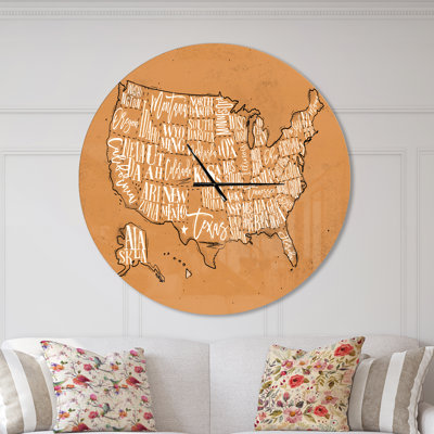 Horloge murale Swigart Farmhouse Designart États-Unis