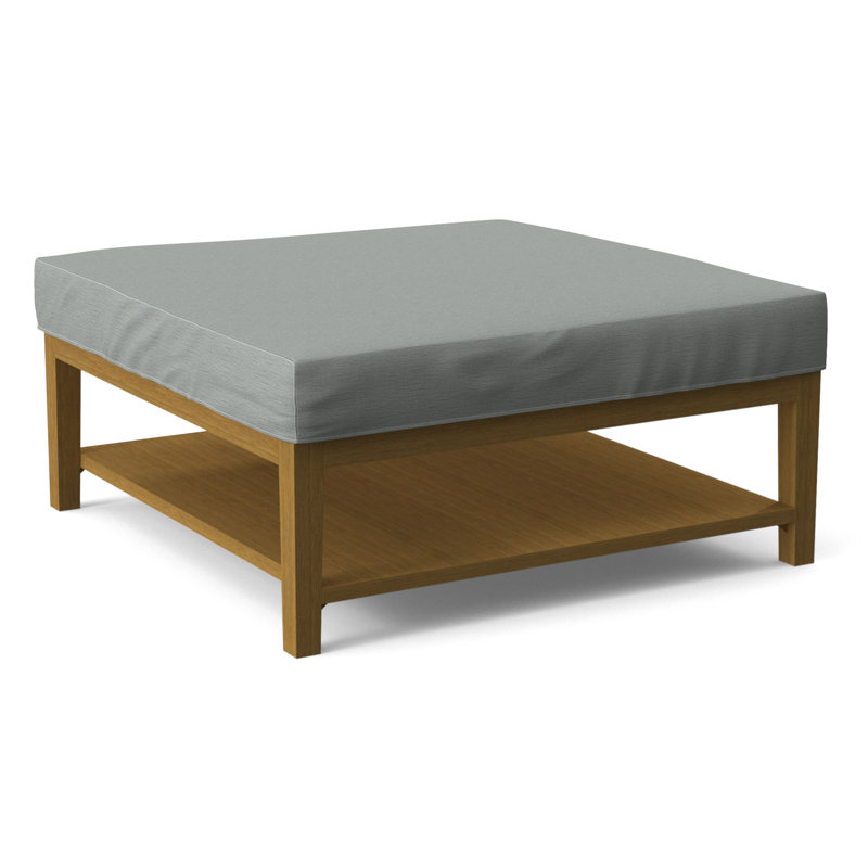Hammond Square Ottoman, Stone Crypton Performance; 0884-83, Honey Finish