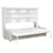 Murphy Cabinet Bed with Folding Sofa, Storage Shelves, LED Lights, Beige, Space-Saving Wall Bed-44712207