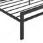 Structure simple en métal pour lit simple, style moderne et confort pour toute chambre à coucher, noir
