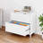 2 Drawer Fluted Wooden File Cabinet Wide Drawer Design-123100727