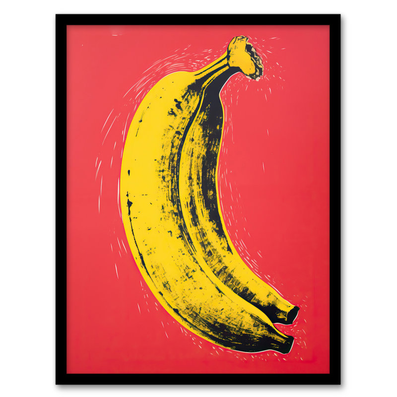 Banana On Watermelon Pink - Single Picture Frame Print
