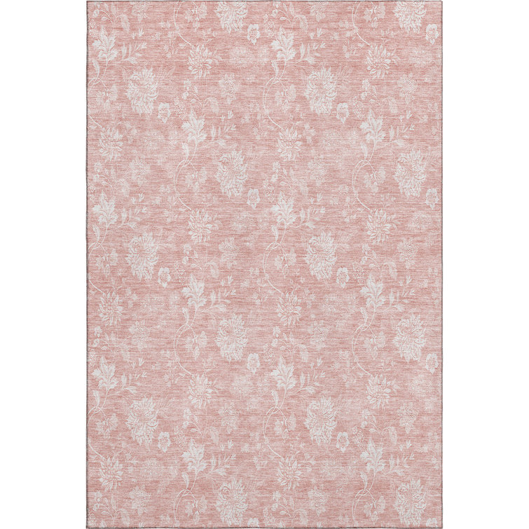 Premium Machine Washable Prisco Pink Rug