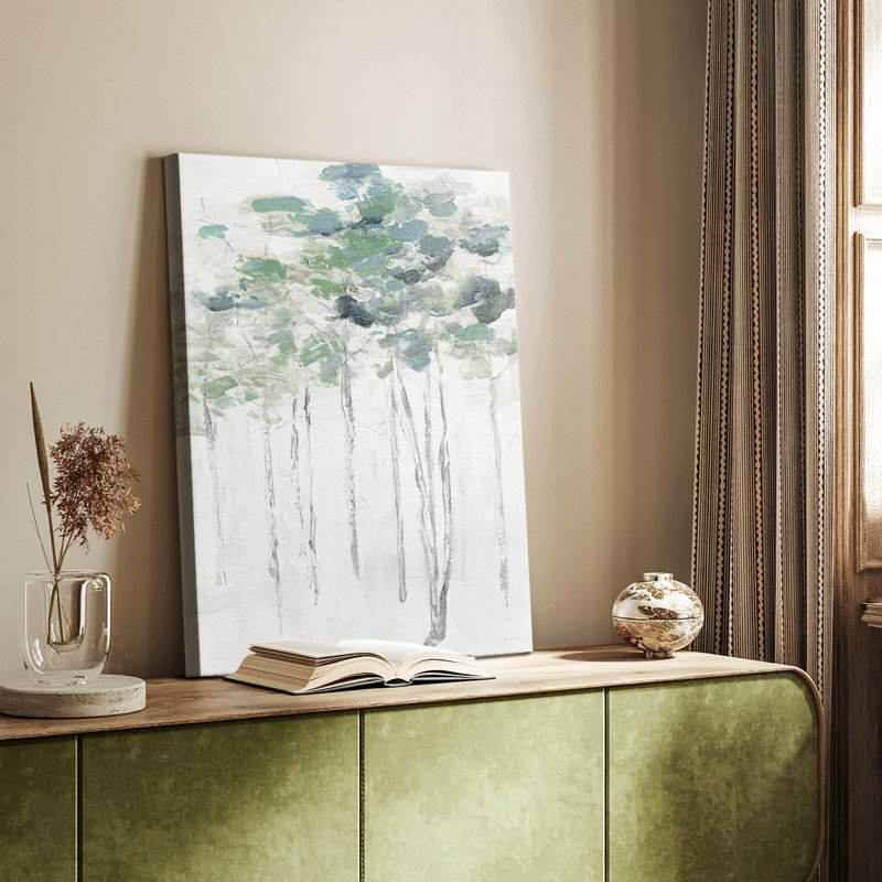 Impasto Tree Line II - galerie sur mesure Cavas, H 18 po x l 12 po