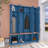 Farmhouse Hall Tree  59" Width X 75" With 4 Hidden Hanging Hooks And Seating Bench-1089779176