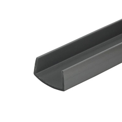 Outwater Plastics Silver 3/4'' Rigid Vinyl Plastic U-Channel/C-Channel 48 Inch Lengths (Pack Of 3)
