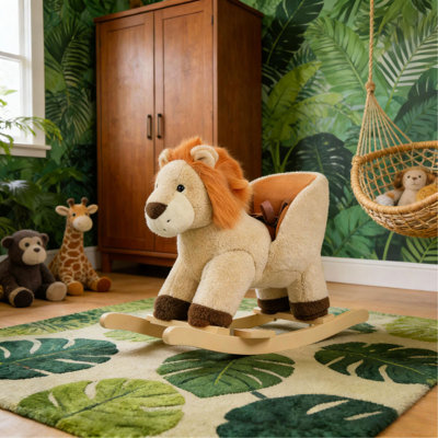 Peluche à bascule, lion à bascule
