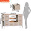 Steel 120 cm W Chest of 8 Drawers-135992343