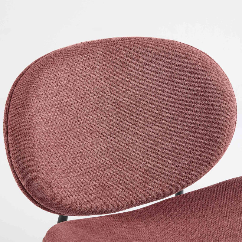 Chaises de salle à manger avec pieds en métal, Pâte de haricots rouge