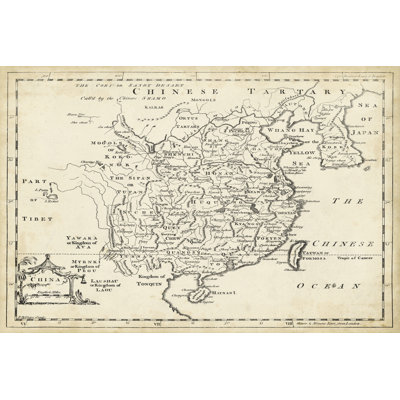 Map Of China - Wrapped Canvas Print