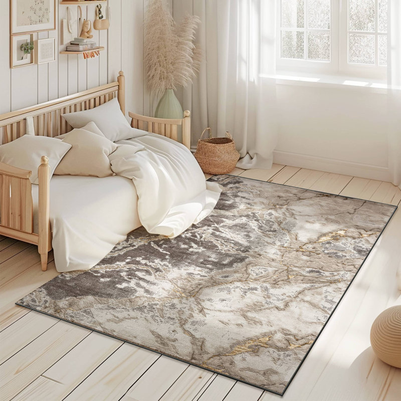 Abstract Flow Tabernash Rug Contemporary Modern Carpet For Living Room, Rectangle 7'10" x 10'10"