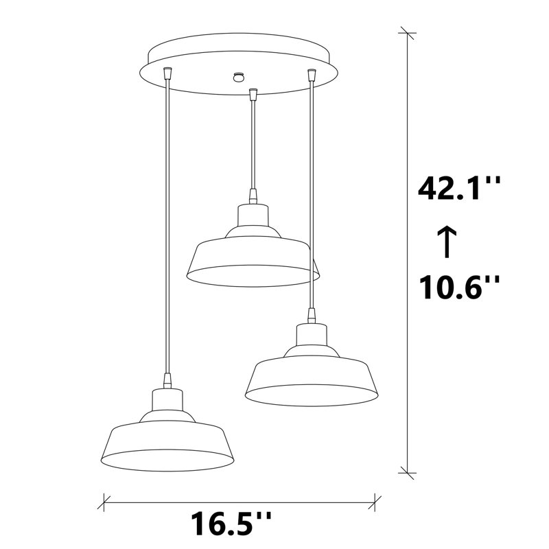 Luminaire suspendu 3 lumières Joniya