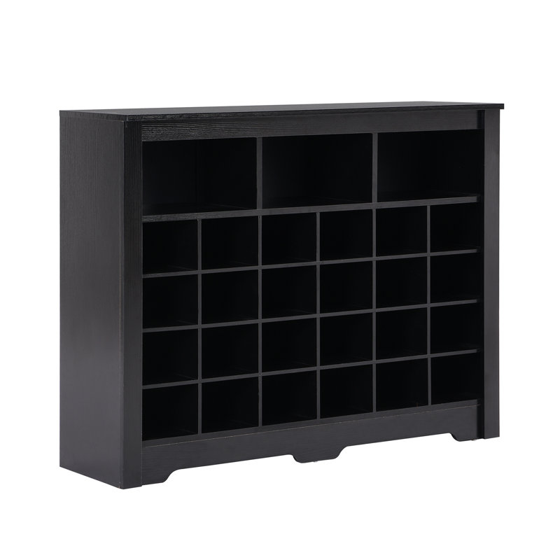 Buffet noir avec 24 pieds, armoire de chambre élégante pour le salon, Noir