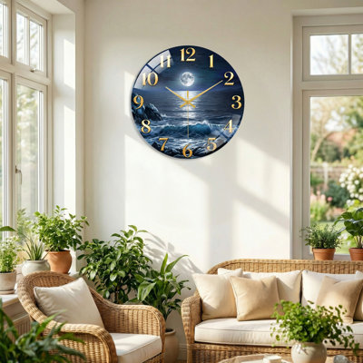 Horloge murale de 23,6 po Moonlit