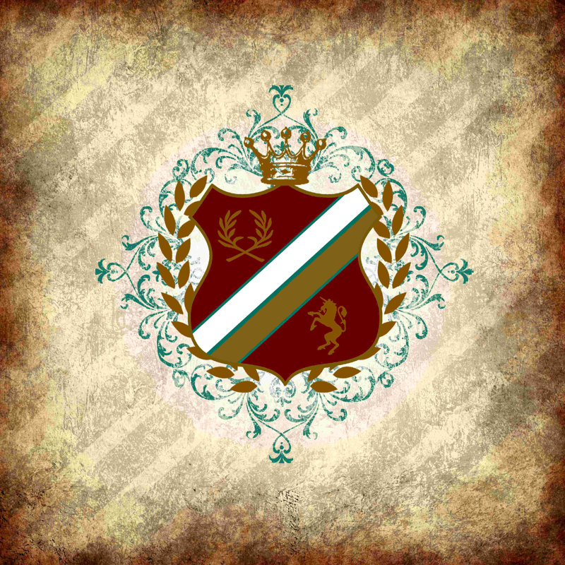 Blason décoratif - reproduction sur toile tendue, H 20 po x l 20 po