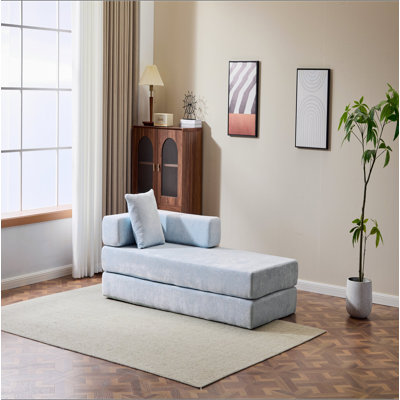 Canapé de plancher, canapé à compression, canapé-lit convertible au sol avec accoudoirs de soutien du dossier, canapé-lit futon confortable, tissu chenille, pour la chambre à coucher du salon