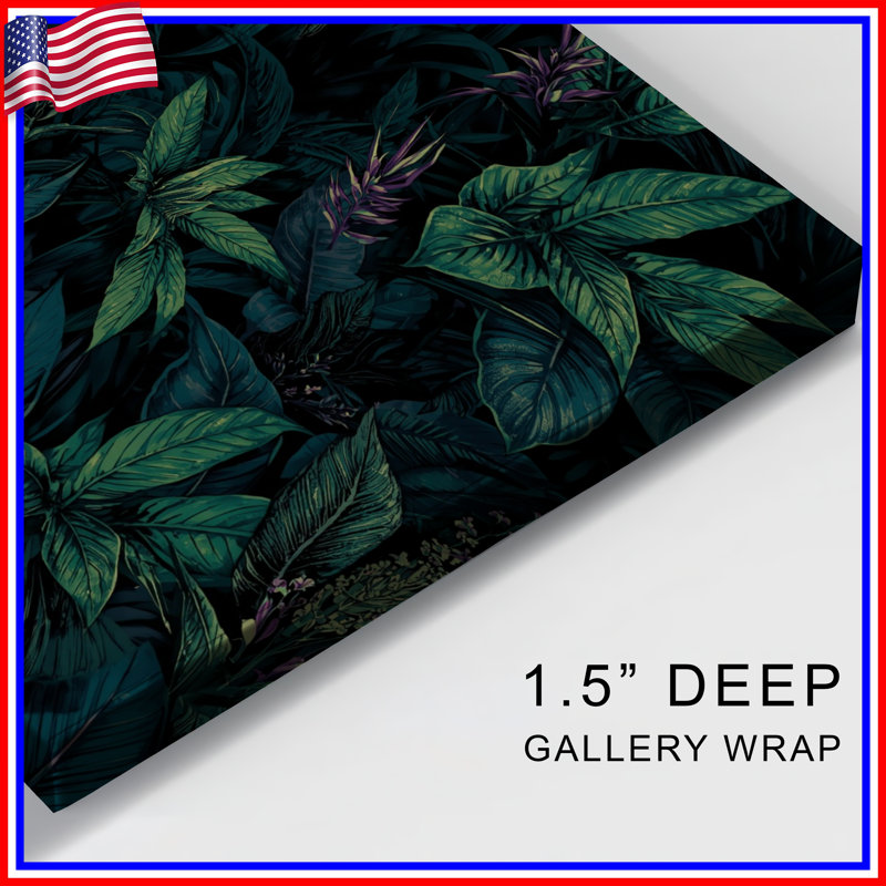 Toile tendue sur toile Lush Tropical, 16 po x 20 po