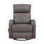 Fauteuil inclinable de luxe en cuir moka avec pivot et confort durable pour le salon et la chambre de bébé