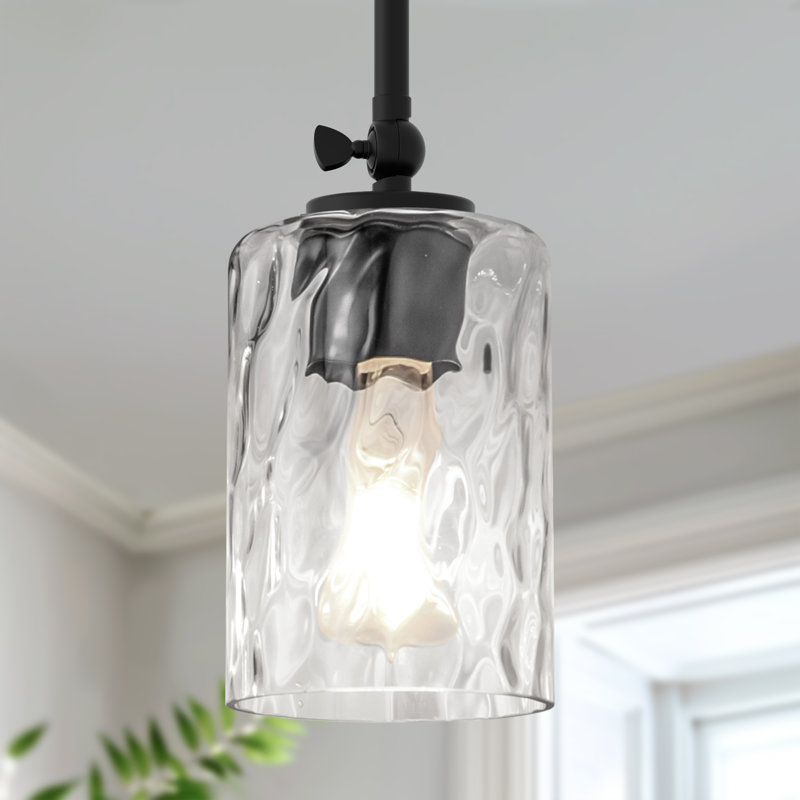 Luminaire suspendu simple noir mat à 1 lumière Saniya (paquet de 3)