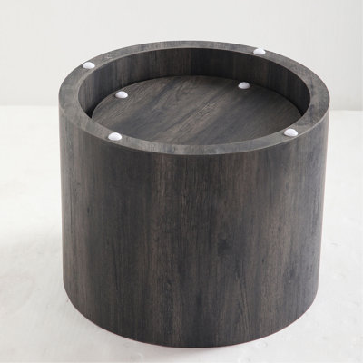 Nesting Coffee Table Set of 2 Round Wooden Coffee Tables Circle Modern Table for Small Space Living Room Bedroom Accent End Side Table