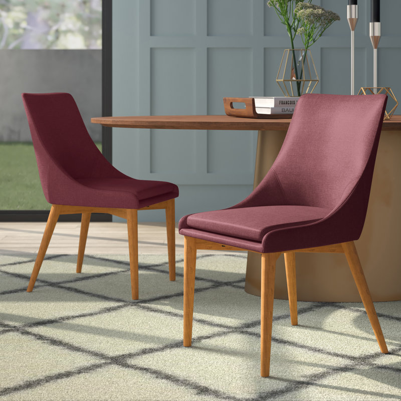 Leonitus 18.25'' H Linen Upholstered Side Chair, Tawny Port