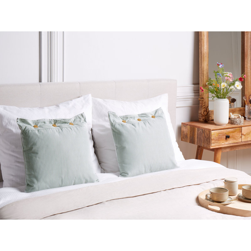 Radojica Striped Blue Cushion, 45cm H x 45cm W, Square