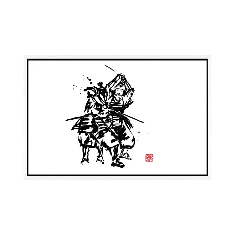 One Movement III by Péchane - Print on Canvas, White Framed, 101.6 cm H x 66.04 cm W