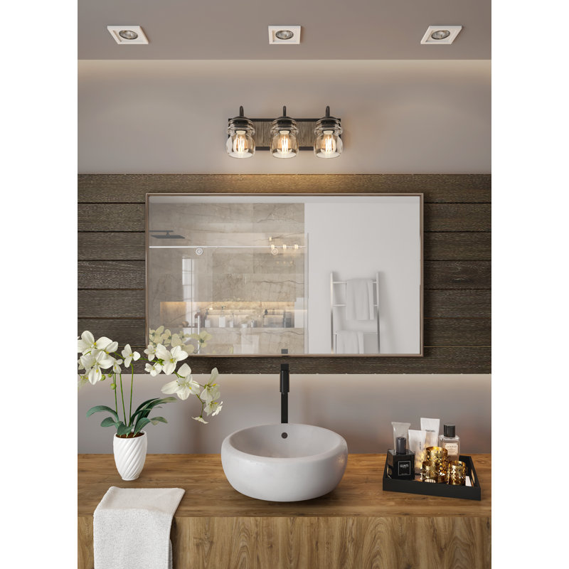 Bainbridge 3 LT Black Iron Vanity Light Kalco