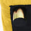 Fauteuil de maquillage en velours jaune-1005937209
