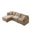 Canapé modulaire en L avec repose-pieds Luxury Chenille-355926463-355926433