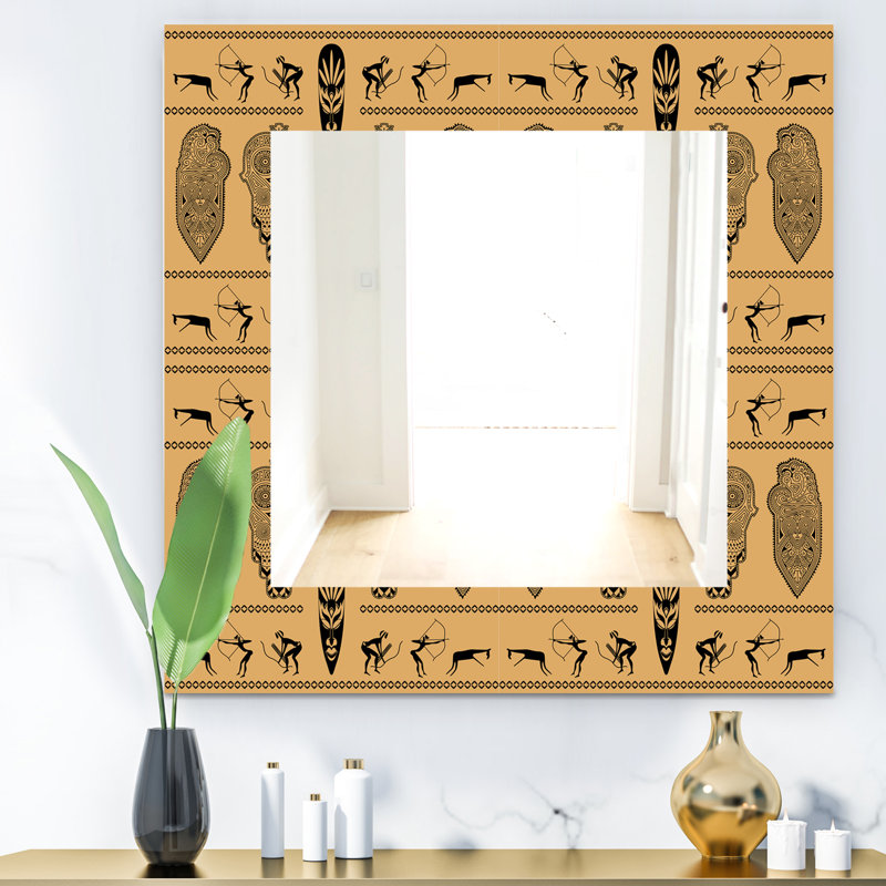 Decorative Wall Mirror, Modern Accent Mirror - Modern Reflection Mirror, 32" H x 32" W, Boho