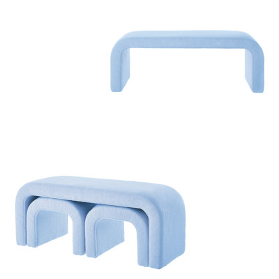 Set Of 3 U-shaped Modern Bench