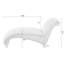Chaise longue d'intérieur sans accoudoirs avec garniture cloutée Ricky