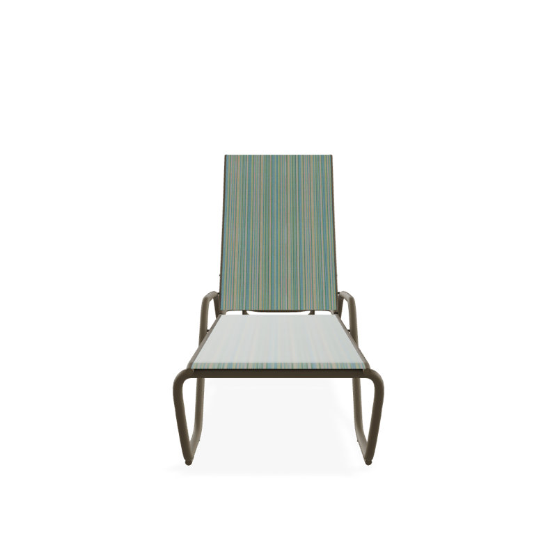 Outdoor Rust-Resistant Metal Chaise Lounge, Textured Beachwood, Cali