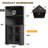 Corner Bar Cabinet With Led Lights, 65" Tall Wine Cabinet Liquor Stand With Glass Holder & Tempered Glass Door, Alcohol Storage With Human Body Sensor For Dining Room, Black