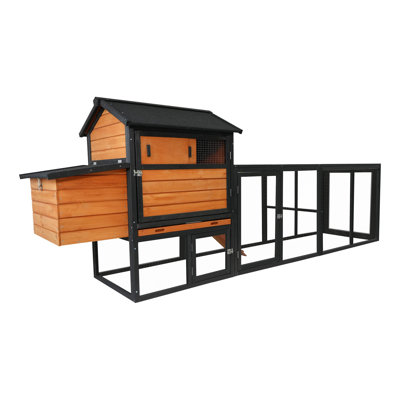 Grand poulailler en bois, poulailler d'extérieur avec cage de nidification - cage à volaille imperméable et anti-UV