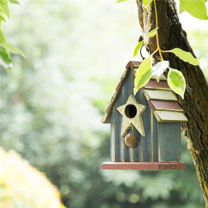 Groner 9.06'' H x 5.51'' W x 4.53'' D Hanging Birdhouse