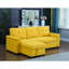 Canapé-lit modulaire réversible en lin Oolitic-126543072