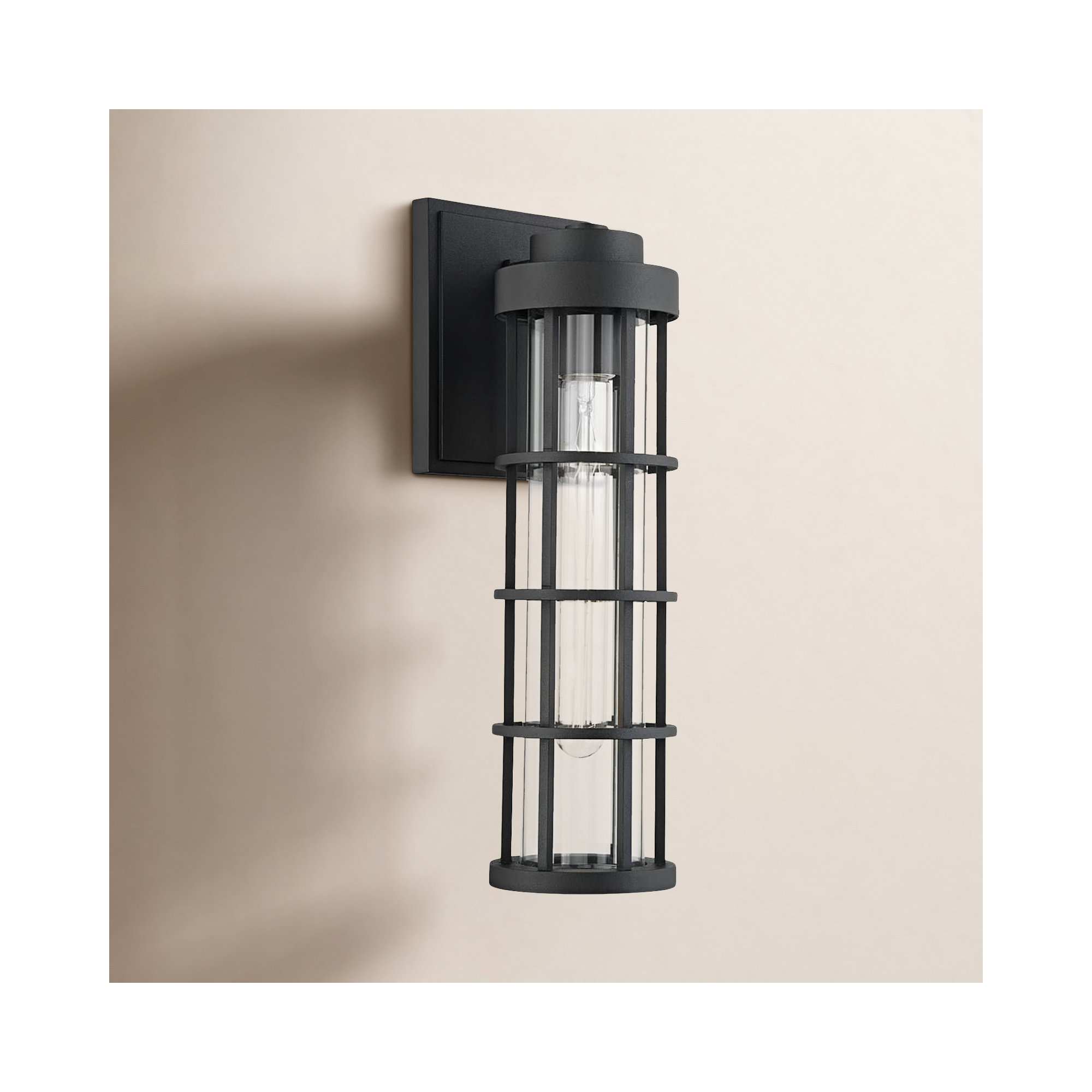 Mesa Wall Sconce by Becki Owens, 15" H x 4.75" W x 5.75" D, Textured Black