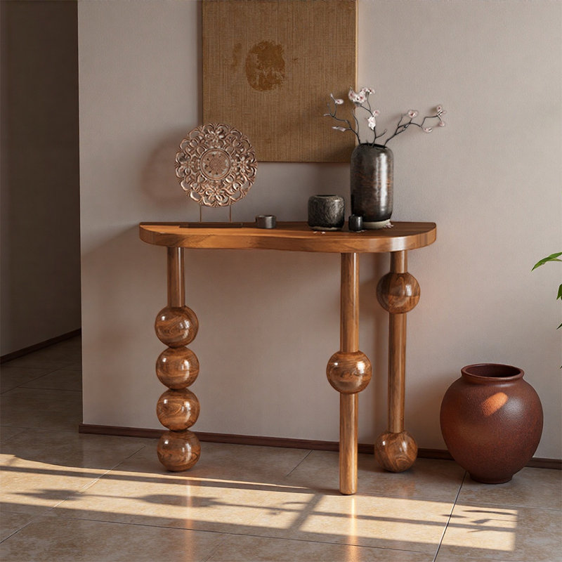 Console rétro en bois de pin, H 31,5 po x l 39,37 po x P 15,75 po, Brun