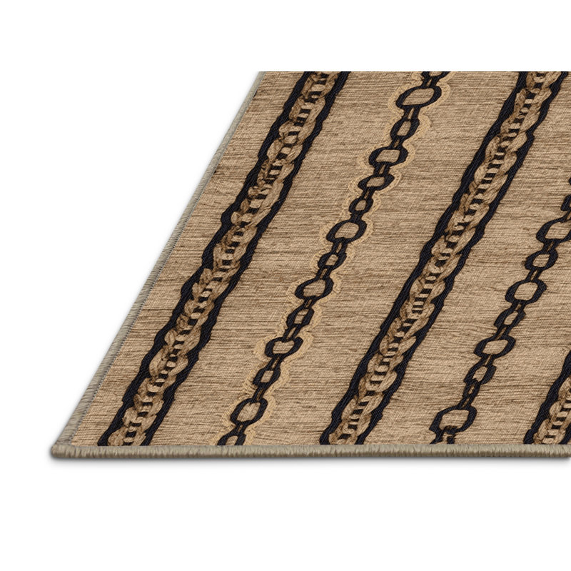  Tapis nautique à motif de chaînes lavables, Rectangulaire 3 pi x 5 pi