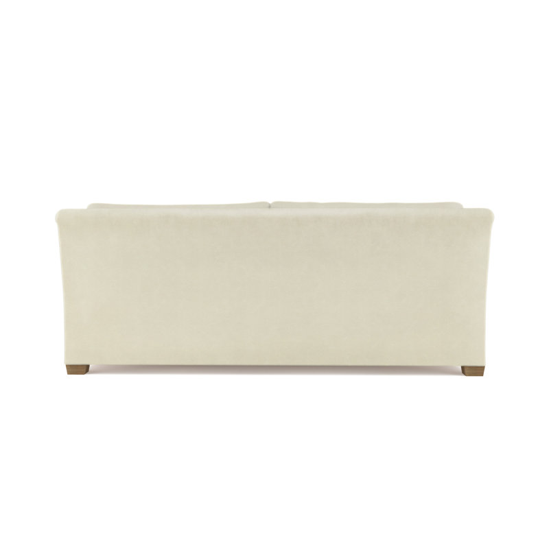 Thompson Rolled Slope-Arm Sofa, 32" H x 84" W x 46" D, Vintage Leather Alabaster, Ebony