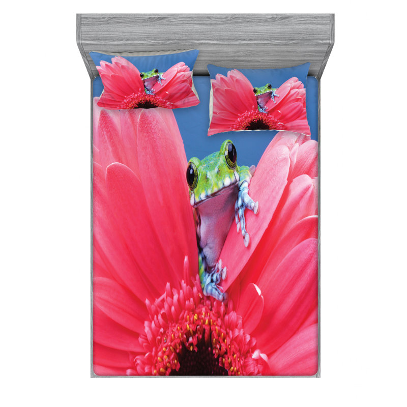 Animal Microfiber Sheet Set, Queen Sheet Set + Fitted Sheet + 2 Pillowcases