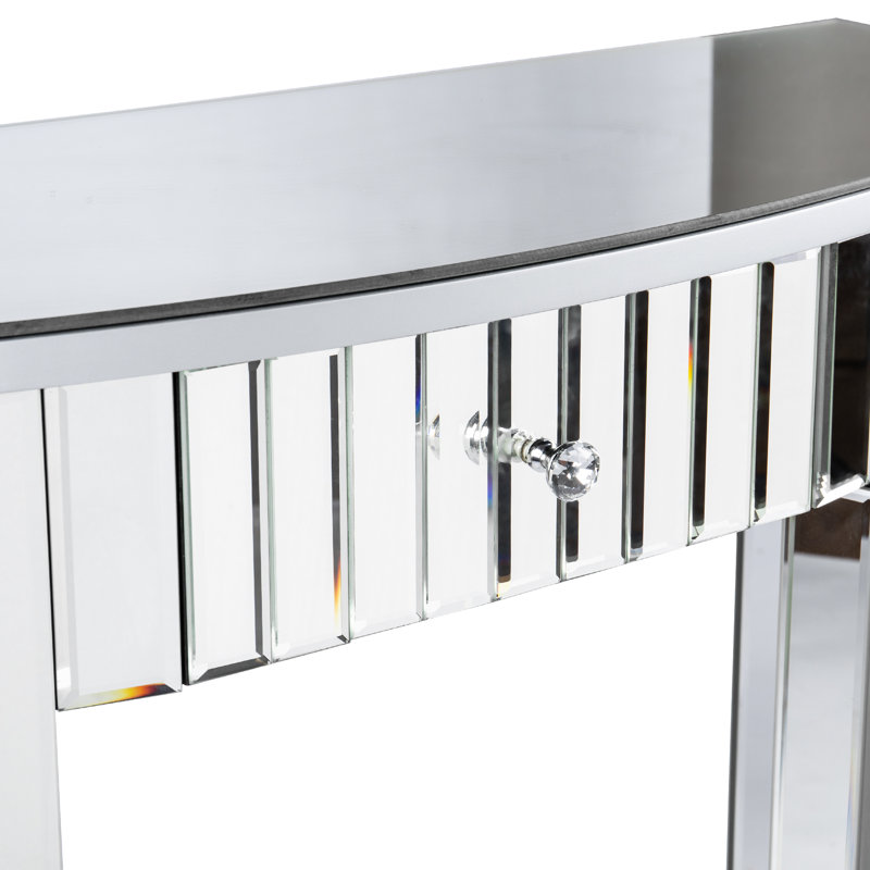 100cm Glass Top Console Table