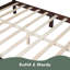 Base de lit plateforme en bois pour grand lit-1332890328