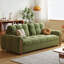 Canapé-lit modulaire en velours vert avec tiroirs avec rangement-117043173