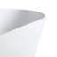 Baignoire de trempage autoportante, 67 po de longueur, forme ovale, blanc mat, salle de bain contemporaine et simple, surface solide autoportante, surface mate, fabrication, convient à une salle de bain d'hôtel