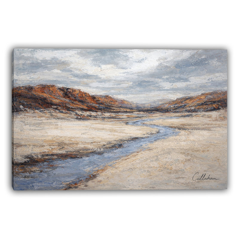 «Desert Channel», art mural sur toile tendue, L 40 po x H 30 po x P 1,5 po