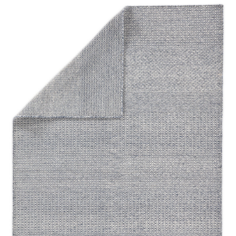 Provence Wool Geometric Area Rug in Dark Blue, Runner 2'6" x 10'