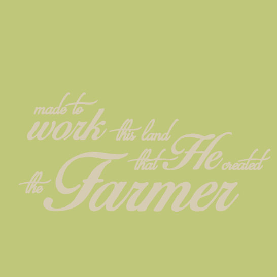 Décalcomanie murale « the agriculteur quote », Beige